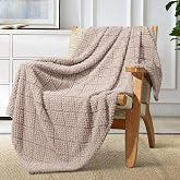 Whale Flotilla Soft Jacquard Blanket for Sofa 130 x 150 cm | Waffle Blanket for Bed, Lightweight, Warm and Fluffy, Suitable f
