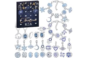 AVAKY Calendario Avvento 2025 Donna Gioielli, Calendario Dell'Avvento Fai da te Set Gioielli Donna, Calendario Avvento Braccialetti Collane Orecchini Squillo Regalini Natale Bambina Ragazza