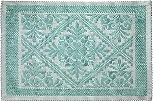 Markotex Tappeto Sardo Stuoia Passatoia tappeto bagno 100% Cotone Made In Italy prodotto in sardegna (Acqua, 50x80)