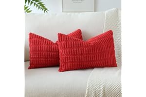 JOTOM Funda de Cojines de Pana 40x60 cm 2 Piezas Funda de Almohada de Sofá Decorativo para Silla Cama Dormitorio Sala de Estar Oficina