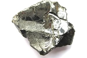 AMARYLLIS 1 pièce de pierre brute Shungite A argentée brillante 5 cm.