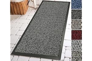 GULLAMBO Carpet Runners for Hallway Runners Rubber Backed Non Slip Washable Runners Rugs inside Living room Large Long thin Floor Kitchen runners indoor –Dirt Trapper Absorbent