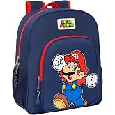 Safta SUPER MARIO WORLD &ndash; Children's School Backpack, Adaptable to Trolley, Ideal for School Children, Comfortable and Versat