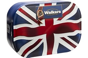 WALKERS Walker's Shortbread Biscuits Gift Tin – Union Jack Keepsake, Traditional Pure Butter Scottish Recipe – 120g (Pack of 1)