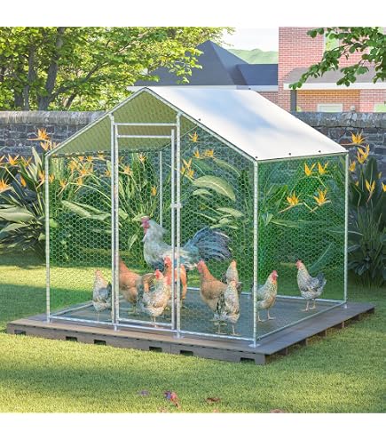VidaXL Poulailler Avec Toit Gris Clair 103x98x90 Cm En Acier Galvanisé - Enclos à Poules Robuste Et Confortable