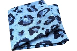 ‎WOLLHUHN Wollhuhn ÖKO Kinder/Jungen/Mädchen Cooles Elastisches Stirnband/Haarband Bequem Zweilagig Jersey Viele Motive (Leo Blau)