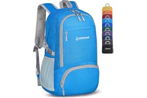 ZOMAKE Lightweight Foldable Backpack, Packable Rucksack 30L Folding Small Back Pack Foldaway Ultralight Daypack for Women Men Travel Hiking Walking