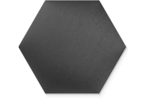 DecoNest Cuscino da parete decorazione da parete pannello da parete pannello acustico pannello da parete 3d lusso moderno imbottito Esagono 30x26 cm Grafite