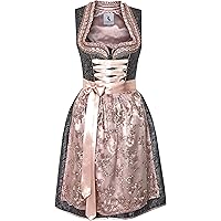 Alpenmärchen ALM938 Midi Dirndl From Exclusive Collection With Lace