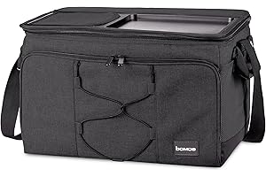 bomoe IceBreezer Nevera portátil 39l/45l/52l - Bolsa térmica Comida y Bebida Función de refrigeración 16 Horas - Nevera Coche - Bolsa Porta Alimentos isotérmica - Gris y Antracita