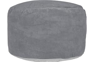 adekor_home Puffa | Sitz | Kord | Hocker | Bequem | Stilvoll | Zum Sitzen | Unter den Füßen | Auf der Terrasse | Im Garten | Im Wohnzimmer | 70x45 cm (Dunkelgrau)