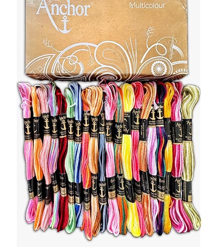 Susan Bates Anchor - Filo Da Ricamo 6 Capi In Cotone Egiziano 100% - Giallo Canarino Medio Chiaro (8.75 Yard)