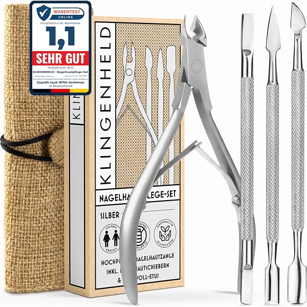 Professionelles Nagelhaut-Set In Roségold: 3-teilige Edelstahl-Werkzeuge Für Perfekte Maniküre & Pediküre