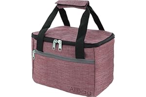‎ALLBAGS AllBags Kühltasche Eistasche Picknicktasche Lunch Tasche Klappbar faltbar wasserdichte Isolierte Thermo leichte mit kühlfach Thermo für Arbeit Outdoor Thermotasche für Lebensmitteltransport 7L
