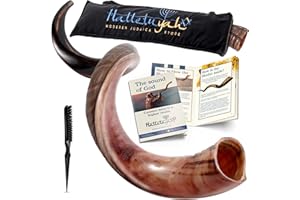 HalleluYAH Original koscher, halbpolierter Kudu Shofar aus Israel