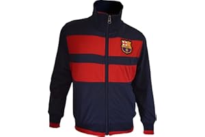 FC BARCELONE FC Barcelona - Felpa con cerniera della squadra di calcio FC Barcellona, Collezione ufficiale, da uomo, Taglia:adulto