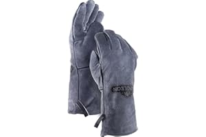 Napoleon 62147 Gants de Barbecue en Cuir Noir et Gris