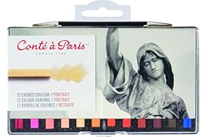 Conté à Paris Portrait Colour Carre Crayons (Pack of 12)