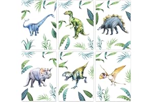 Pandawal Dinosaur Poster Dino Pictures Children's Room Decoration Boy Set of 6 for Children DIN A4 Wall Pictures