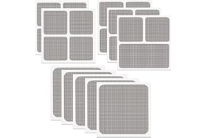 YUNLEX Lot de 10 moustiquaires de réparation en fibre de verre autocollante, protection contre les insectes, pansements de réparation en fibre de verre, pour fenêtre, porte, trou de moustiquaire (noir)
