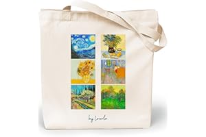 Loxato Tote Bag Femme - Sac Cabas Femme Original - Tote Bag Coton 100% Grand 35 x 42 x 8 cm - Sac Fourre Tout en Toile