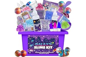 Funewest Galaxy Slime Making Kit for Girls Boys,Fluffy,Butter, Cloud and Foam Slime, Christmas & Birthday Toy Gifts for Boys and Girls Aged 6-12