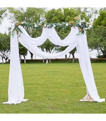 1 pièce 20ft Rideau d'arche de mariage couleur champagne foncé, 2 rubans gratuits, rideau d'arche de mariage décoratif, décoration de fête de mariage | Leroy Merlin