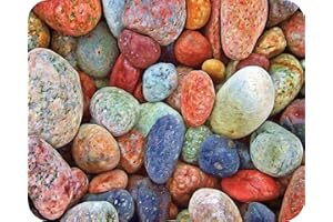 Coloured Pebbles - Glass Worktop Saver/Protector - by Pearl Glass (50 x 40cm - Large)