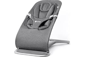 Ergobaby Hamaca 3 en 1 Evolve, hamaca ergonómica para recién nacidos desde el nacimiento hasta los niños pequeños, cojín para recién nacido (2,5 kg - 13,2 kg), Charcoal Grey
