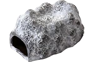 Exo Terra Wet Rock Moisture Retaining Ceramic Reptile Cave,Grey,Large
