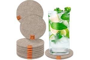 Miqio® Set med 10 runda eller fyrkantiga designunderlägg