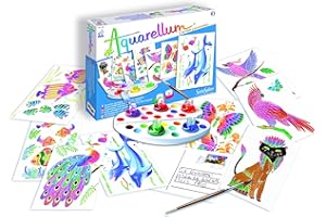 SentoSphère - AQUARELLUM - CARTES POSTALES ANIMAUX - Kit peinture - Peinture Aquarellable Magique - A partir de 7 ans - fabriqué en France