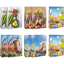 Oster-Geschenktüte Mit Hasen-Motiv – 23x18x10 Cm, Mittelgroß, Mit Griffen & Umweltfreundlich