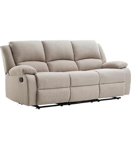 Canapé 3 Places + Fauteuil Relax électrique BREVIO – Gris Clair Tissu Texturé - 5