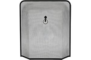 OMS HOME STORE Freestanding Fire Guard Screen Spark Guard Black