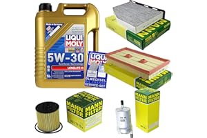 DIEDERICHS QR-PARTS 69389495 Filter Set Inspektionspaket 5 Liter Motoröl Longlife III 5W-30 MANN-FILTER Innenraumfilter Kraftstofffilter Luftfilter Ölfilter
