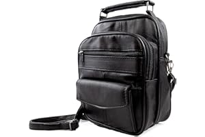 Woodland Leathers Crossbody Bags For Men and women, 100% Leather Shoulder Messenger Bag Business Travel Side Bag, Flight Bag And Travel Organiser Pack Satchel with adjustable strap