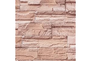 VEELIKE Papel Pintado Efecto Ladrillo 40cm x 900cm Papel Autoadhesivo Pared Imitacion Piedra Papel Paredes Decoración Papel Autoadhesivo Pared Baldosas Papel Adhesivo Cocina Papel Tapiz Baño Lavable