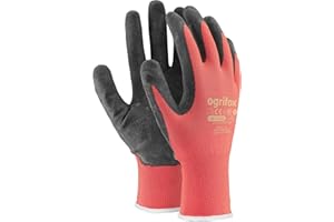 OGRIFOX 24 PAIRS NEW LATEX COATED WORK GLOVES SAFETY DURABLE GARDEN GRIP BUILDERS (L - 9)