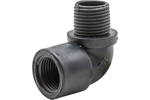 Riegolux 16753 Polipropileno Codo 90º Rosca Hembra - Macho 3/4