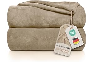 ‎GRÄFENSTAYN Gräfenstayn® Kuscheldecke flauschig & super weich - hochwertige Fleecedecke auch als Wohndecke, Tagesdecke, Sofadecke & Wohnzimmer geeignet - Überwurf Decke Sofa & Couch (Hellbraun, 240x220 cm)