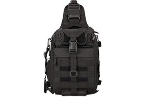 Yakmoo Gran Bolsa de Bandolera Impermeable Estilo Militar Táctico Nylon Molle Sistema Bolsa de Hombro Deportiva Bolsa de Pecho al Aire Libre