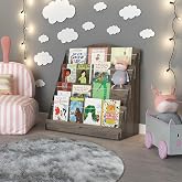 Mingitav Lucky Montessori Wooden Children's Room 4 Shelves Bookcase (Walnut)