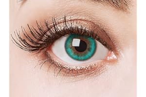 ARICONA KONTAKTLINSEN Lentilles de couleur Aricona Lentilles de contact Aquamarine sans résistance - lentilles de couleur vertes, lentilles annuelles naturelles pour les yeux clairs et foncés - sans correction