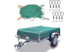 ‎CARGO VA INTELLIGENT VEHICLE ACCESSORIES CargoVA® Intelligentes Anhängernetz 2x3M - Hängernetz mit Gummiseil, Eckenmarkierung und Haken - zur perfekten Ladungssicherung