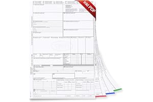 ‎MASHPAPER MASHPAPER CMR Frachtbrief 21 x 29,7 cm Offizielle Version Palettentauschfeld für Laserdrucker 4-fach mit Blatt 1-4 lose
