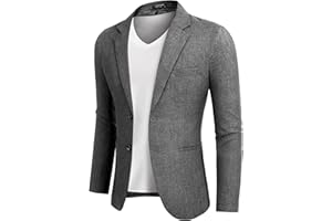 COOFANDY Herren Sakko Sportlich Casual Freizeit Modern Anzug Regular Fit 2 Knöpfe Business Anzugjacken