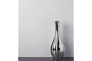 GAULAN 681993 - Carta da parati imitazione fibra vegetale toni grigi effetto perlato per pareti soggiorno camera da letto corridoio sala da pranzo - Rotolo di 10 m x 0,52 m