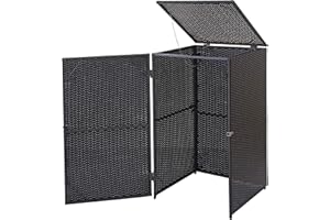 MENDLER Osłonka na kosze na śmieci HWC-E25, 120 l, kolor czarny