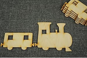 DECOCRAFT ta 1x Forma Artigianale di Legno -Choo-Choo Treno (WX31)